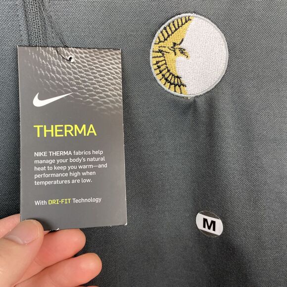 Nike 1/4 Zip mens m gray long sleeve therma NWT soaring Eagle - Picture 3 of 9